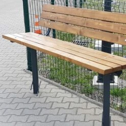 Moderne Gartenbank Zum Einbetonieren Aus Holz Und Metall - Endre -Gartentis Verkaufe moderne gartenbank zum einbetonieren aus holz und metall endre2