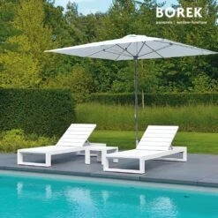 Moderne Gartenliege Aus Aluminium - Borek - Inkl. Kissen Weiß - Vitoria Liege -Gartentis Verkaufe moderne gartenliege aus aluminium borek inkl kissen weiss vitoria liege3