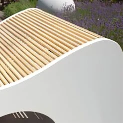 Moderne Holz Relax Liege Für Die Terrasse - Verschiedene Farben - Nefere -Gartentis Verkaufe moderne holz relax liege fuer die terrasse verschiedene farben nefere2
