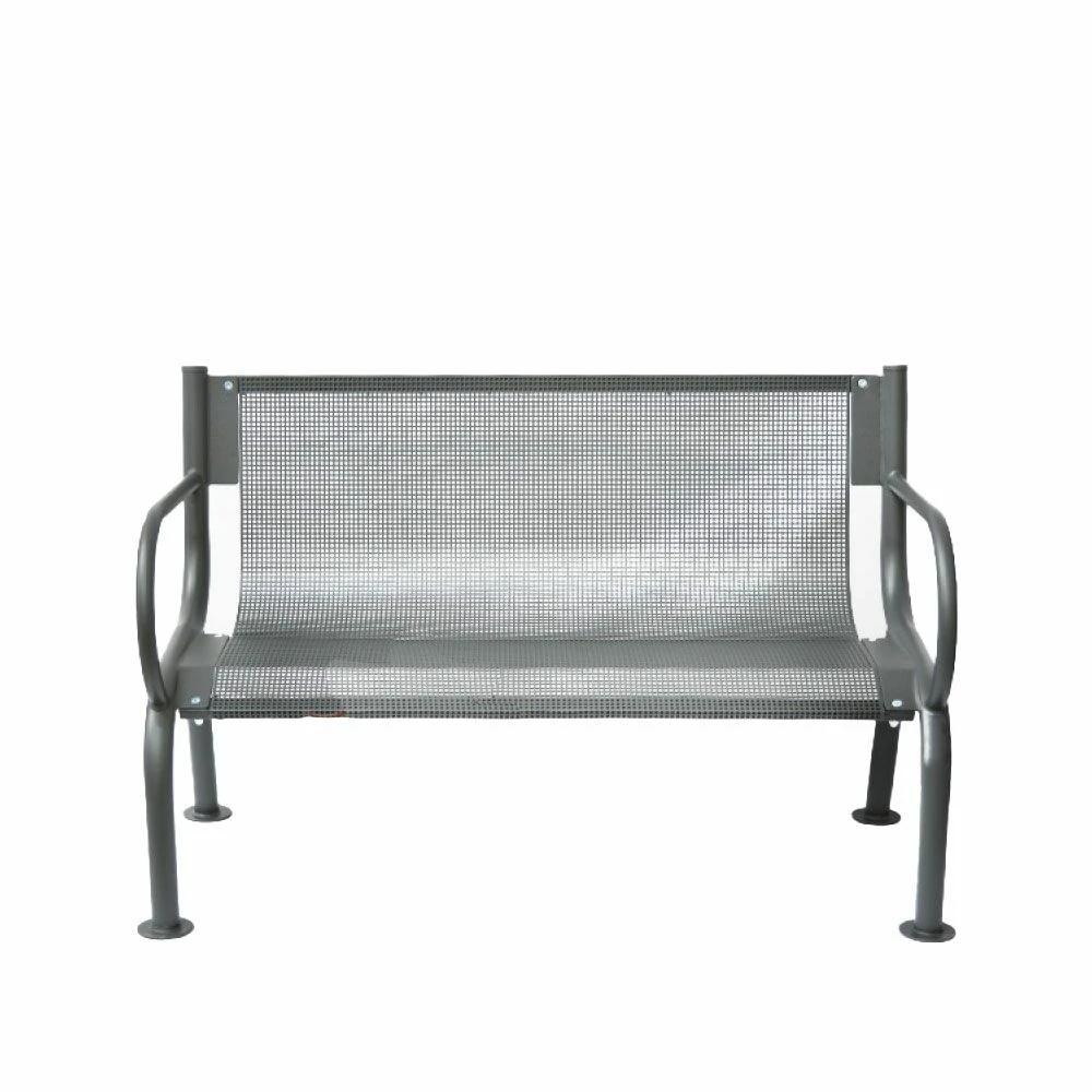 Moderne Parkbank Aus Stahl Mit Armlehnen Für Außenanlagen - Elis 5 Moderne Parkbank Aus Stahl Mit Armlehnen Für Außenanlagen - Elis – Bild 3