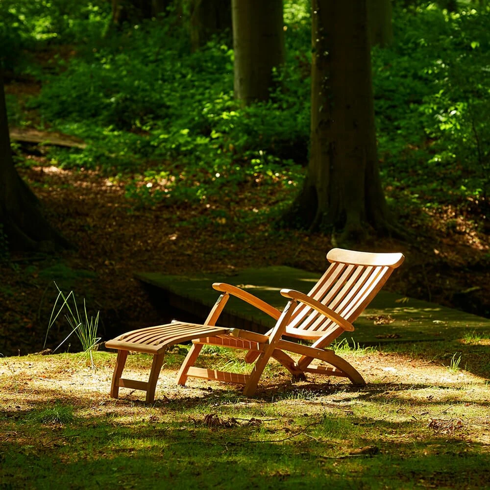 Moderne Sonnenliege - Verstellbar - Teakholz - Ivy Deckchair 4 Moderne Sonnenliege - Verstellbar - Teakholz - Ivy Deckchair – Bild 2