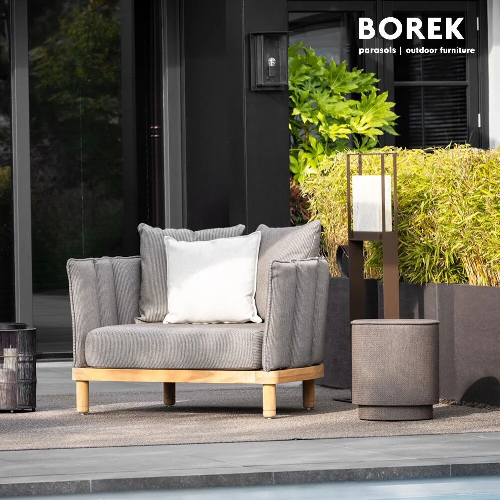 Moderner Sitzhocker Mit Outdoor Bezug Von Borek - Pflegeleicht & Wetterfest - Cusano Hocker 4 Moderner Sitzhocker Mit Outdoor Bezug Von Borek - Pflegeleicht & Wetterfest - Cusano Hocker – Bild 2