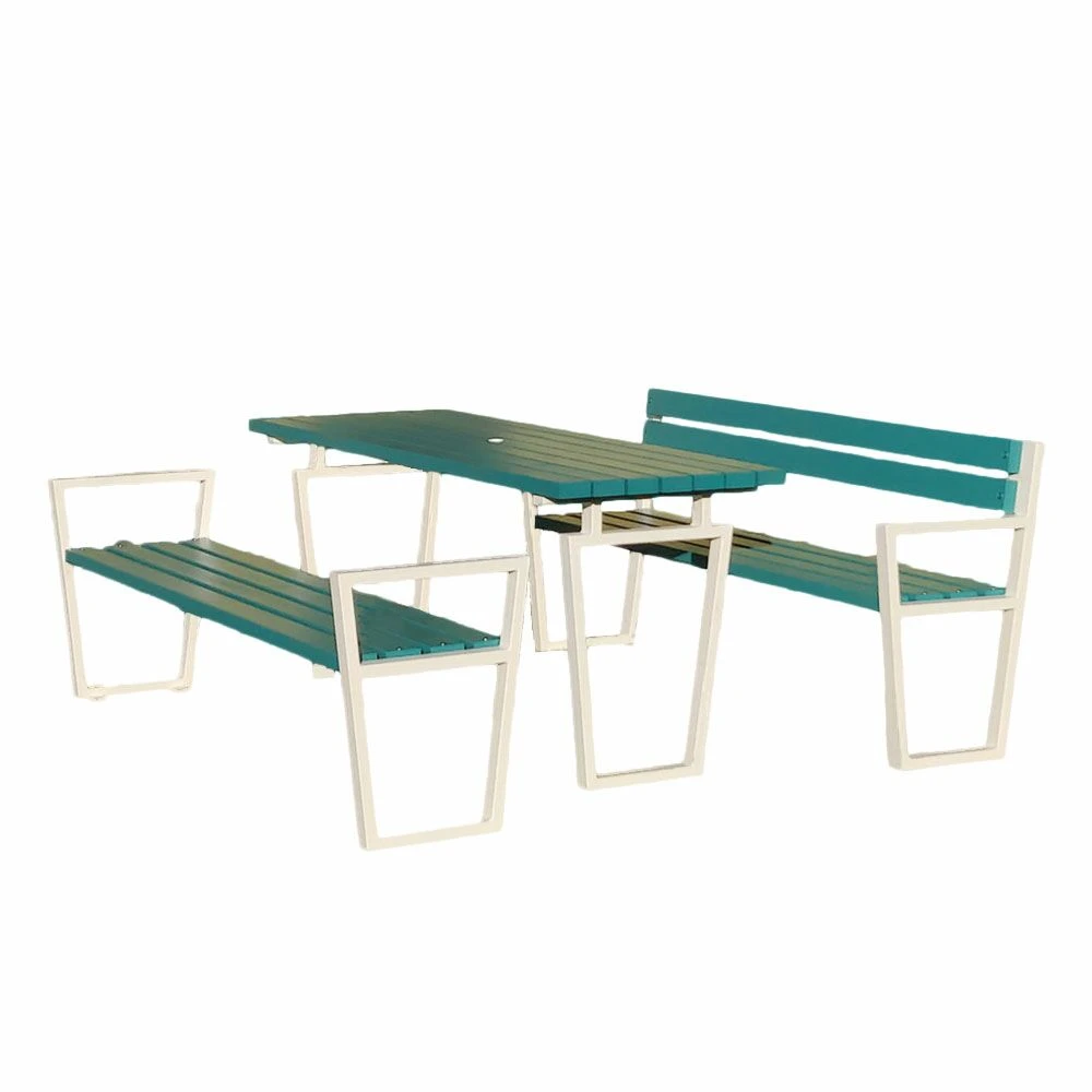 Modernes Gartenmöbel Set Aus Holz Und Metall - Aenny 3 Modernes Gartenmöbel Set Aus Holz Und Metall - Aenny