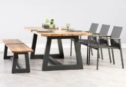 Modernes Möbel-Set Aus Teakholz, Alu Und Ergotex - Tekka Möbel-Set -Gartentis Verkaufe modernes moebel set aus teakholz alu und ergotex tekka moebel set3