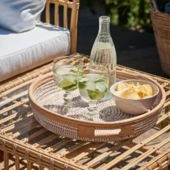 Outdoor-Beistelltisch Aus Aluminium Und Polyrattan - Beistelltisch Caya -Gartentis Verkaufe outdoor beistelltisch aus aluminium und polyrattan beistelltisch caya3