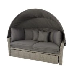 Outdoor Daybed Mit Sofafunktion Und Haube - Gartenbett Marando -Gartentis Verkaufe outdoor daybed mit sofafunktion und haube gartenbett marando5