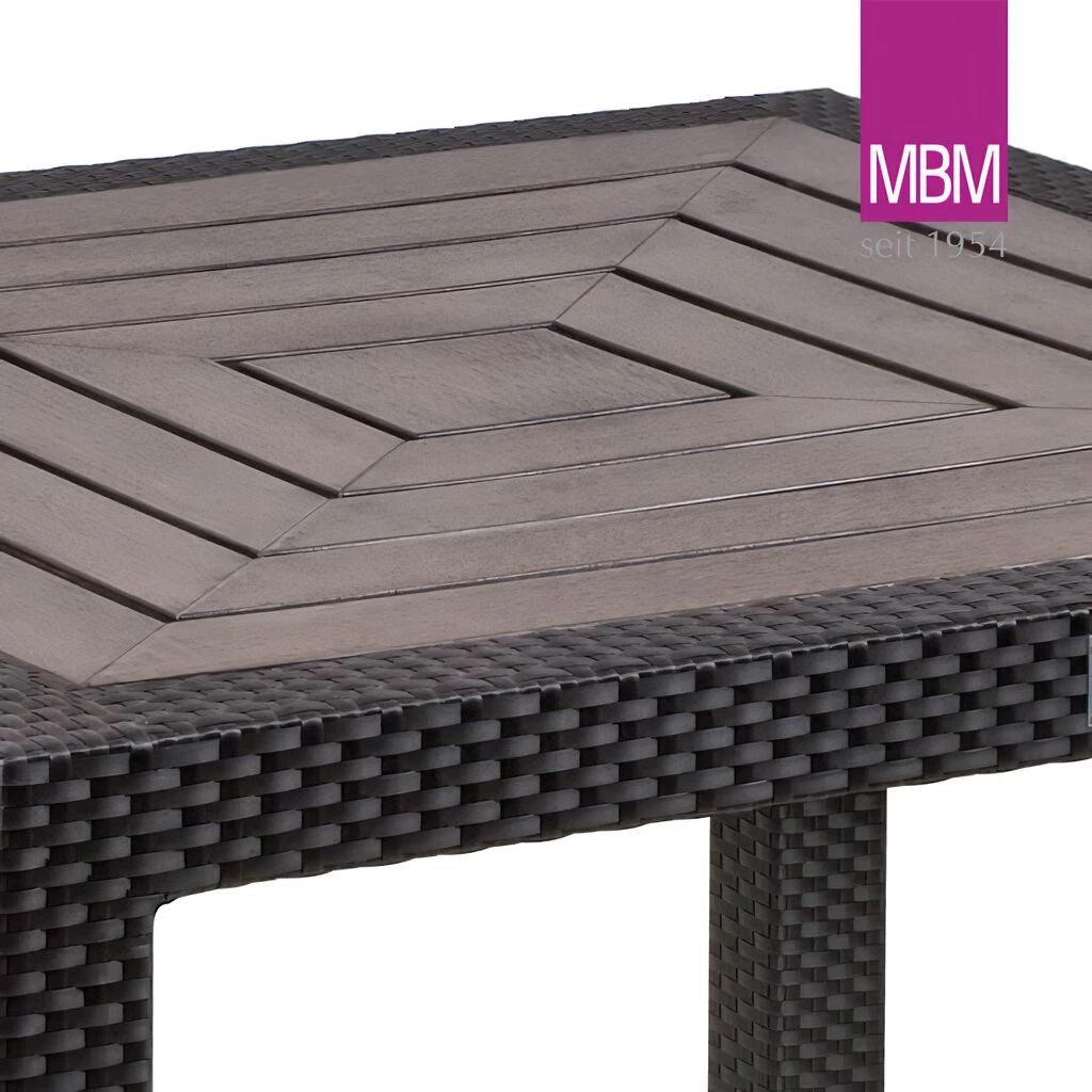 Outdoor Esstisch Von MBM - Alu, Polyrattan & Resysta - 90x90cm - Tisch Bellini 4 Outdoor Esstisch Von MBM - Alu, Polyrattan & Resysta - 90x90cm - Tisch Bellini – Bild 2