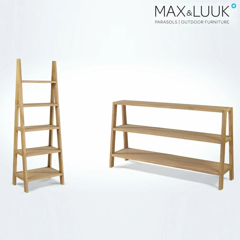 Outdoor Regal Aus Teakholz - 150cm - Max&Luuk - Puck Regal 5 Outdoor Regal Aus Teakholz - 150cm - Max&Luuk - Puck Regal – Bild 3