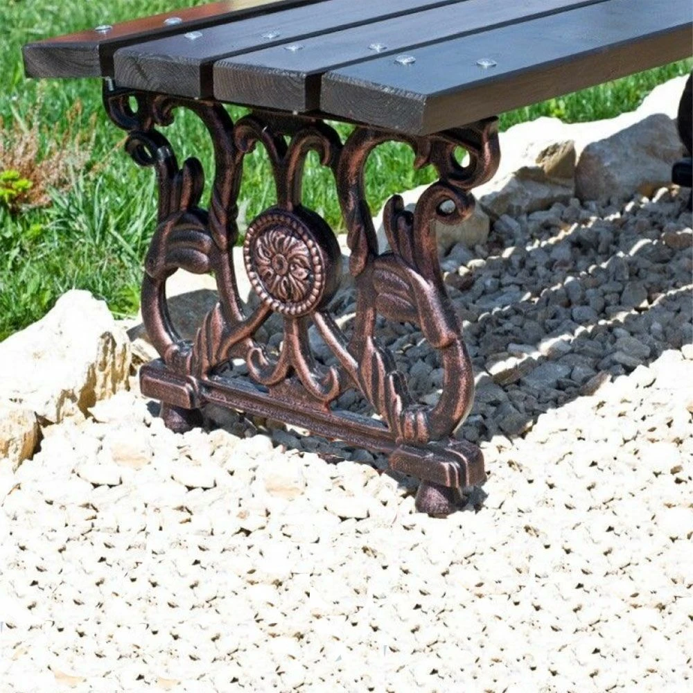 Parkbank Mit Detailreichen Füßen Aus Gusseisen Und Holz - Frederikke 4 Parkbank Mit Detailreichen Füßen Aus Gusseisen Und Holz - Frederikke – Bild 2