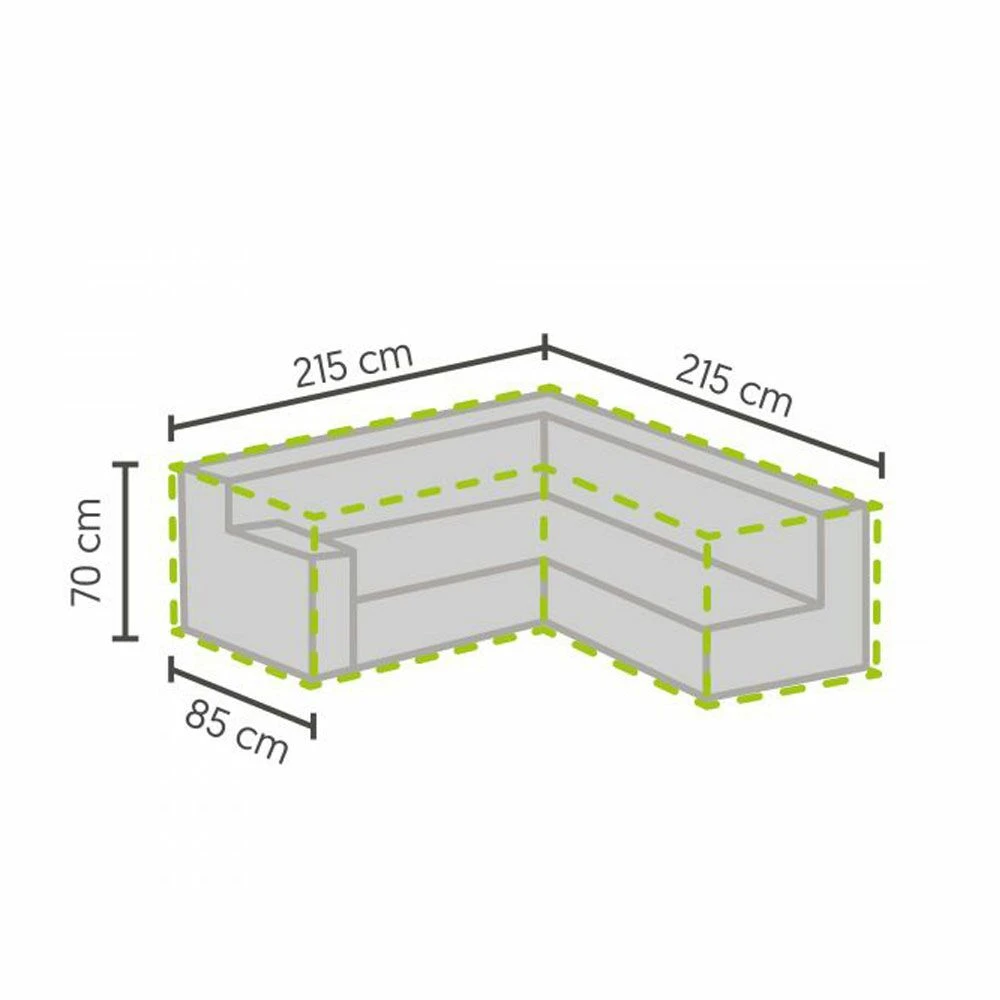 Quadratische Lounge Schutzhülle 215x215cm - Hülle Rina 4 Quadratische Lounge Schutzhülle 215x215cm - Hülle Rina – Bild 2