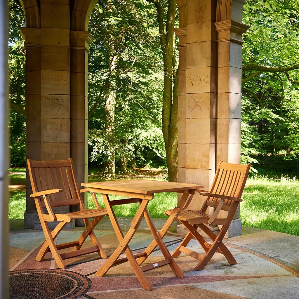 Quadratischer Garten Klapptisch Aus Teakholz - 70x70cm - Blake Klapptisch 7 Quadratischer Garten Klapptisch Aus Teakholz - 70x70cm - Blake Klapptisch – Bild 5