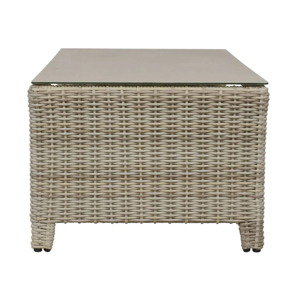 Rattan Gartentisch 120cm Mit Steinplatte - Couchtisch Refi 4 Rattan Gartentisch 120cm Mit Steinplatte - Couchtisch Refi – Bild 2