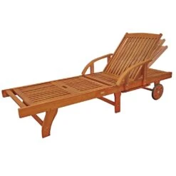 Relax Gartenliege Aus Holz Mit Rädern - Faltbar - Bequem - Acerosae Gartenliege -Gartentis Verkaufe relax gartenliege aus holz mit raedern faltbar bequem acerosae gartenliege3