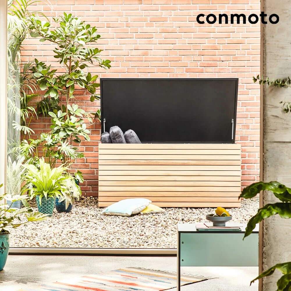 Robuste Gartentruhe Für Auflagen Aus Holz Und HPL - Forte 5 Robuste Gartentruhe Für Auflagen Aus Holz Und HPL - Forte – Bild 3