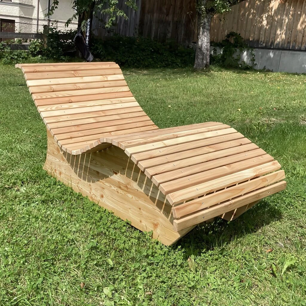 Robuste Massivholz Sonnenliege Als Einzelliege Oder Doppelliege - Lettino Solido 3 Robuste Massivholz Sonnenliege Als Einzelliege Oder Doppelliege - Lettino Solido