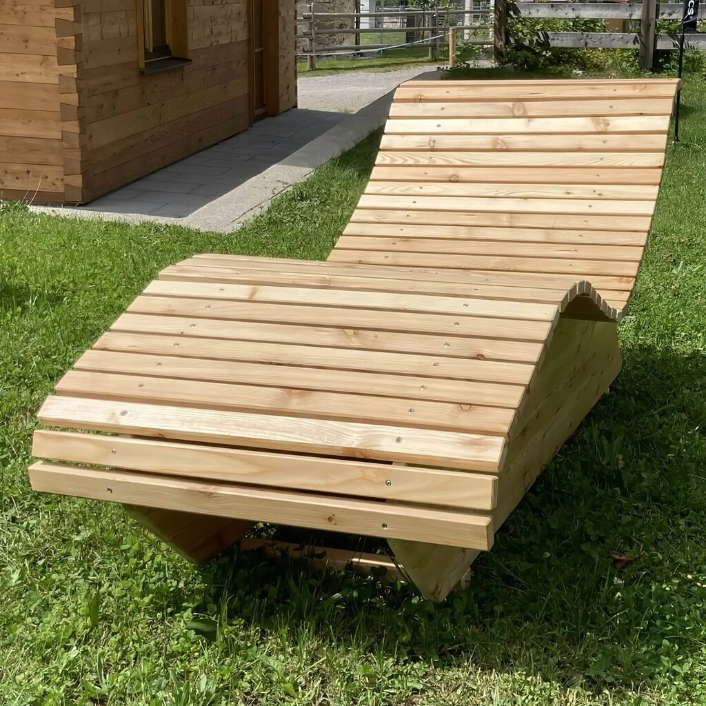 Robuste Massivholz Sonnenliege Als Einzelliege Oder Doppelliege - Lettino Solido 4 Robuste Massivholz Sonnenliege Als Einzelliege Oder Doppelliege - Lettino Solido – Bild 2