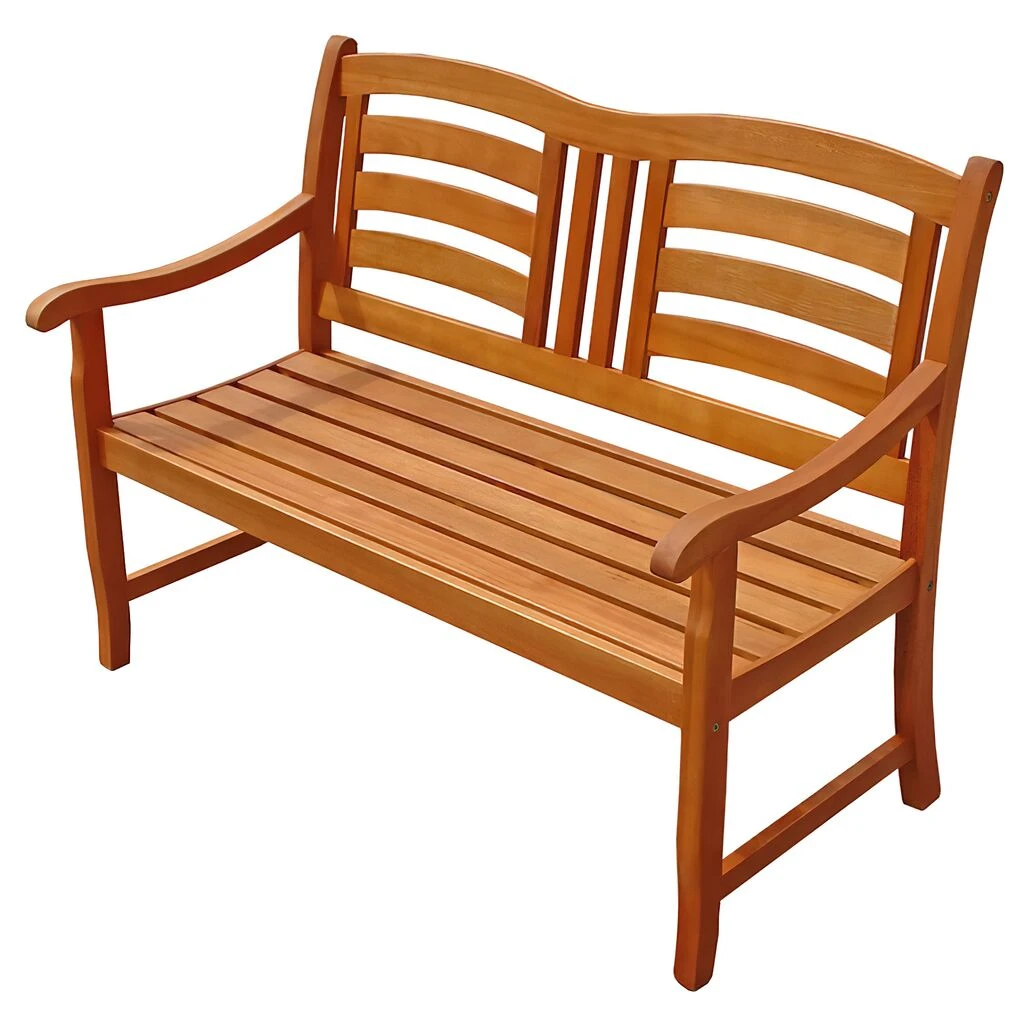 Romantische 2 Sitzer Gartenbank Aus Braunem Holz - Camaldulensis 2-Sitzer Bank 4 Romantische 2 Sitzer Gartenbank Aus Braunem Holz - Camaldulensis 2-Sitzer Bank – Bild 2