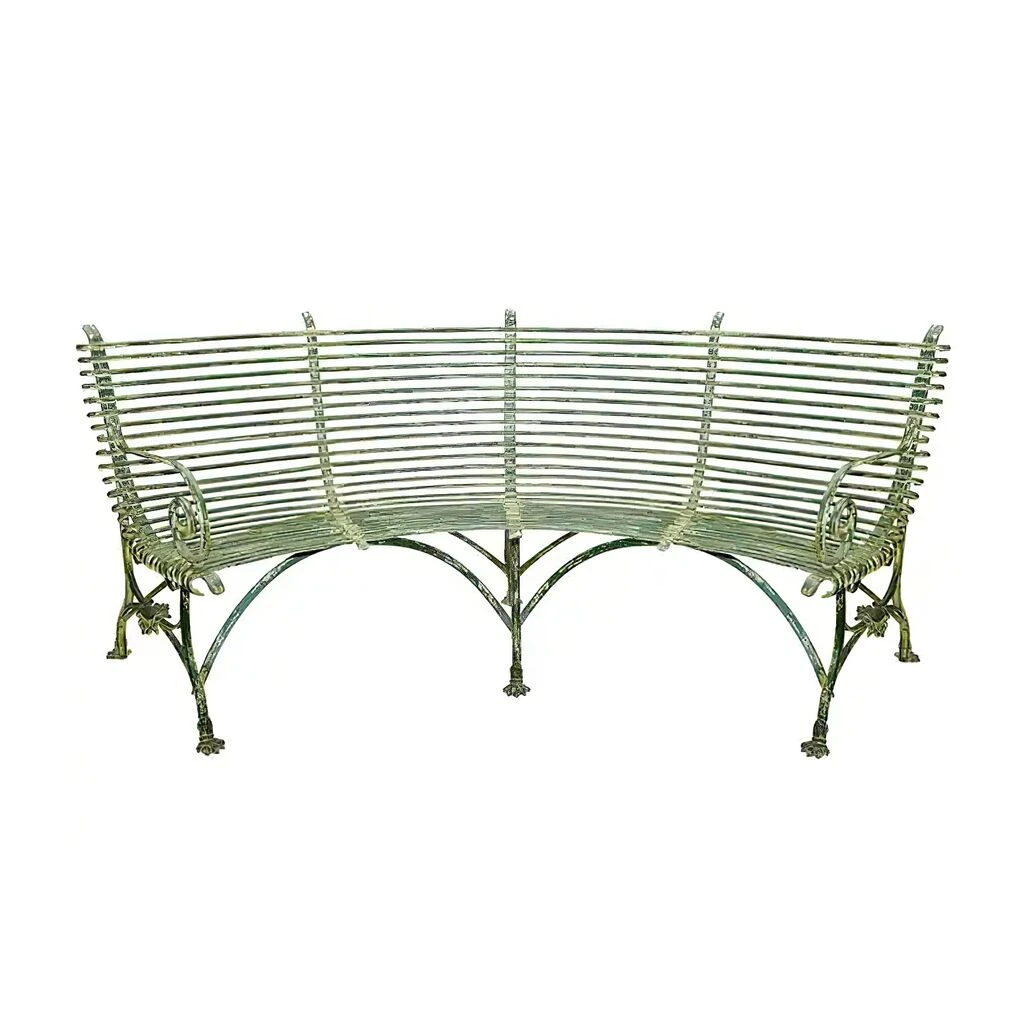 Romantische Gartenbank 4-Sitzer Aus Schmiedeeisen - Ninon 3 Romantische Gartenbank 4-Sitzer Aus Schmiedeeisen - Ninon