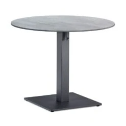 Runder Anthrazit Klapptisch Aus Aluminium 90cm - Rundano