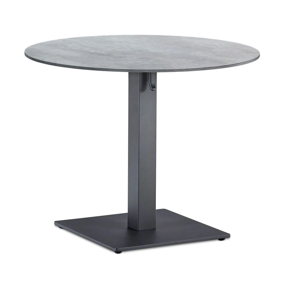 Runder Anthrazit Klapptisch Aus Aluminium 90cm - Rundano 3 Runder Anthrazit Klapptisch Aus Aluminium 90cm - Rundano