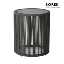 Runder Beistelltisch 48cm Dunkelgrau Von Borek - Beistelltisch Lagos