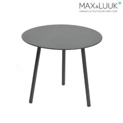 Runder Beistelltisch 50cm Schwarz Aus Aluminium - Kick Beistelltisch