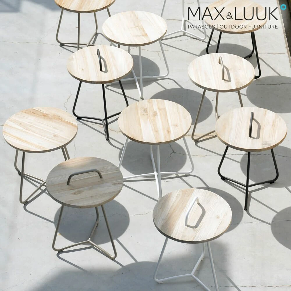 Runder Beistelltisch Für Den Garten - Aluminium & Teakholz - Max&Luuk - Ava Beistelltisch 5 Runder Beistelltisch Für Den Garten - Aluminium & Teakholz - Max&Luuk - Ava Beistelltisch – Bild 3