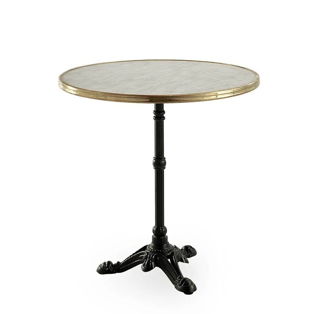 Runder Bistrotisch Aus Eisen Mit Marmoroptik - Bistrotisch Gyda 3 Runder Bistrotisch Aus Eisen Mit Marmoroptik - Bistrotisch Gyda