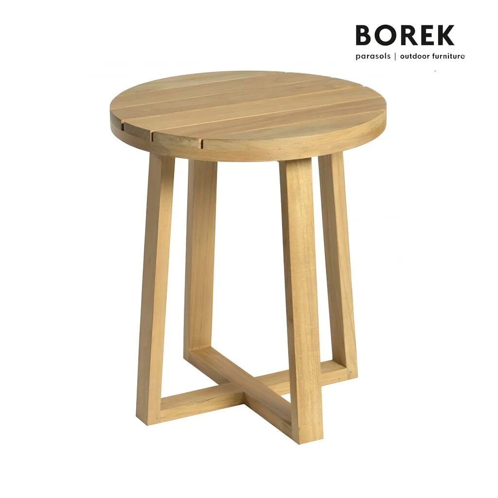Runder Borek Beistelltisch Aus Teakholz 48cm - Tisch Lazise 3 Runder Borek Beistelltisch Aus Teakholz 48cm - Tisch Lazise