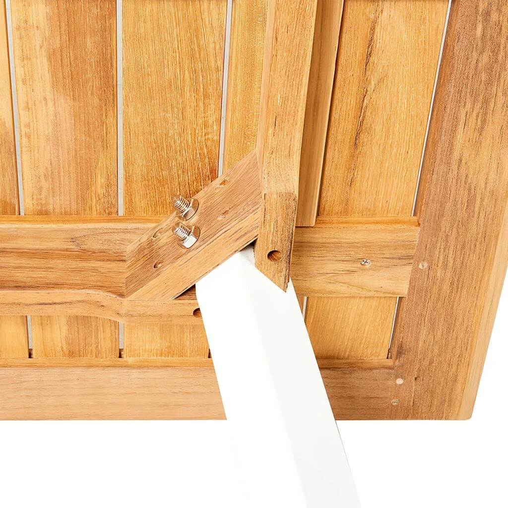 Runder Gartentisch Aus Teakholz & Aluminium Weiß - Modern - Darcey M Gartentisch 5 Runder Gartentisch Aus Teakholz & Aluminium Weiß - Modern - Darcey M Gartentisch – Bild 3