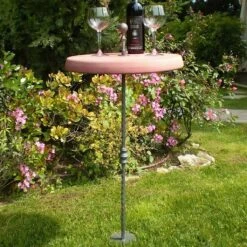 Runder Gartentisch Aus Terrakotta Und Metall - Savina