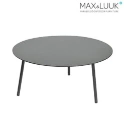 Runder Loungetisch Aus Aluminium - Schwarz - Gartentisch Kick