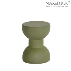 Runder Outdoor Beistelltisch In Grün Von Max & Luuk - Fiberglas - Axel Beistelltisch