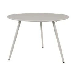 Runder Outdoor-Beistelltisch Weiß Aus Stahl - Moderna Weiß