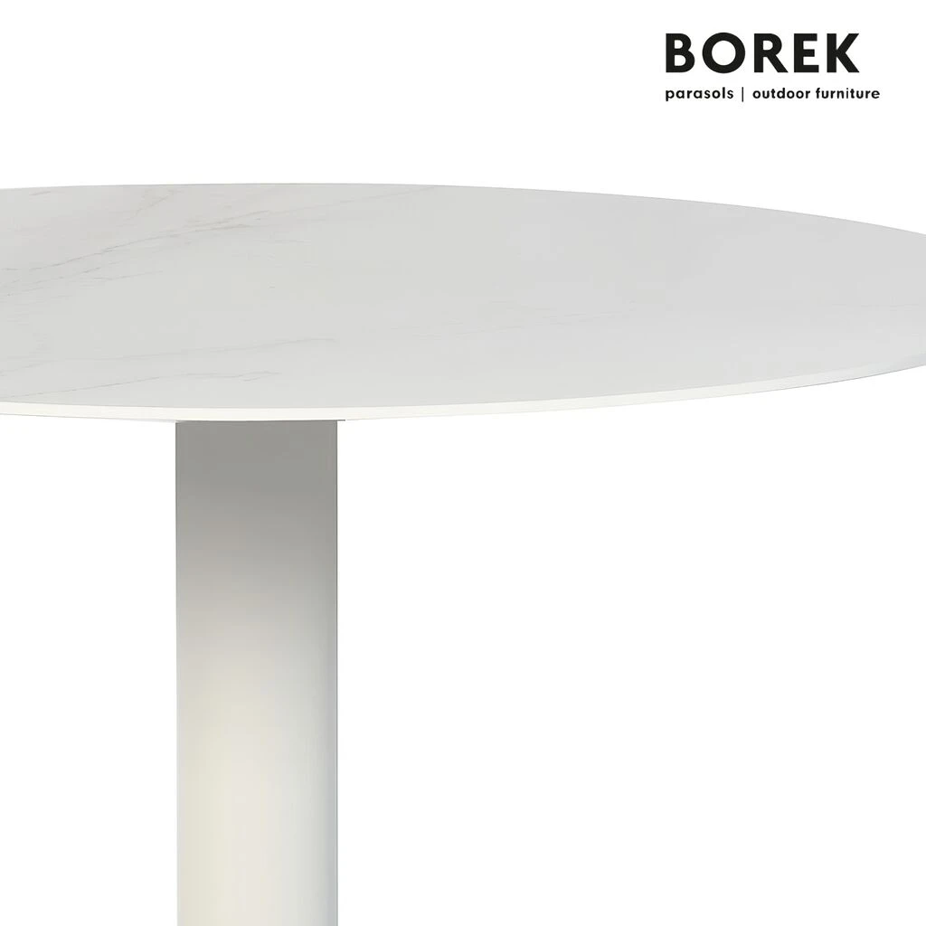 Runder Outdoor Esstisch Aus Edelstahl Und Dekton Von Borek - Peniche Gartentisch 4 Runder Outdoor Esstisch Aus Edelstahl Und Dekton Von Borek - Peniche Gartentisch – Bild 2