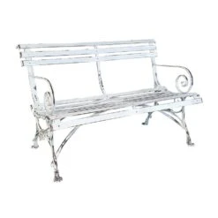 Rustikale 2-Sitzer Gartenbank Aus Schmiedeeisen - Louan