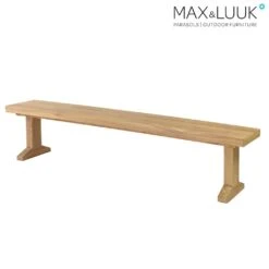 Schlichte Gartenbank Aus Teakholz Ohne Lehne - Max&Luuk - Bruce Gartenbank