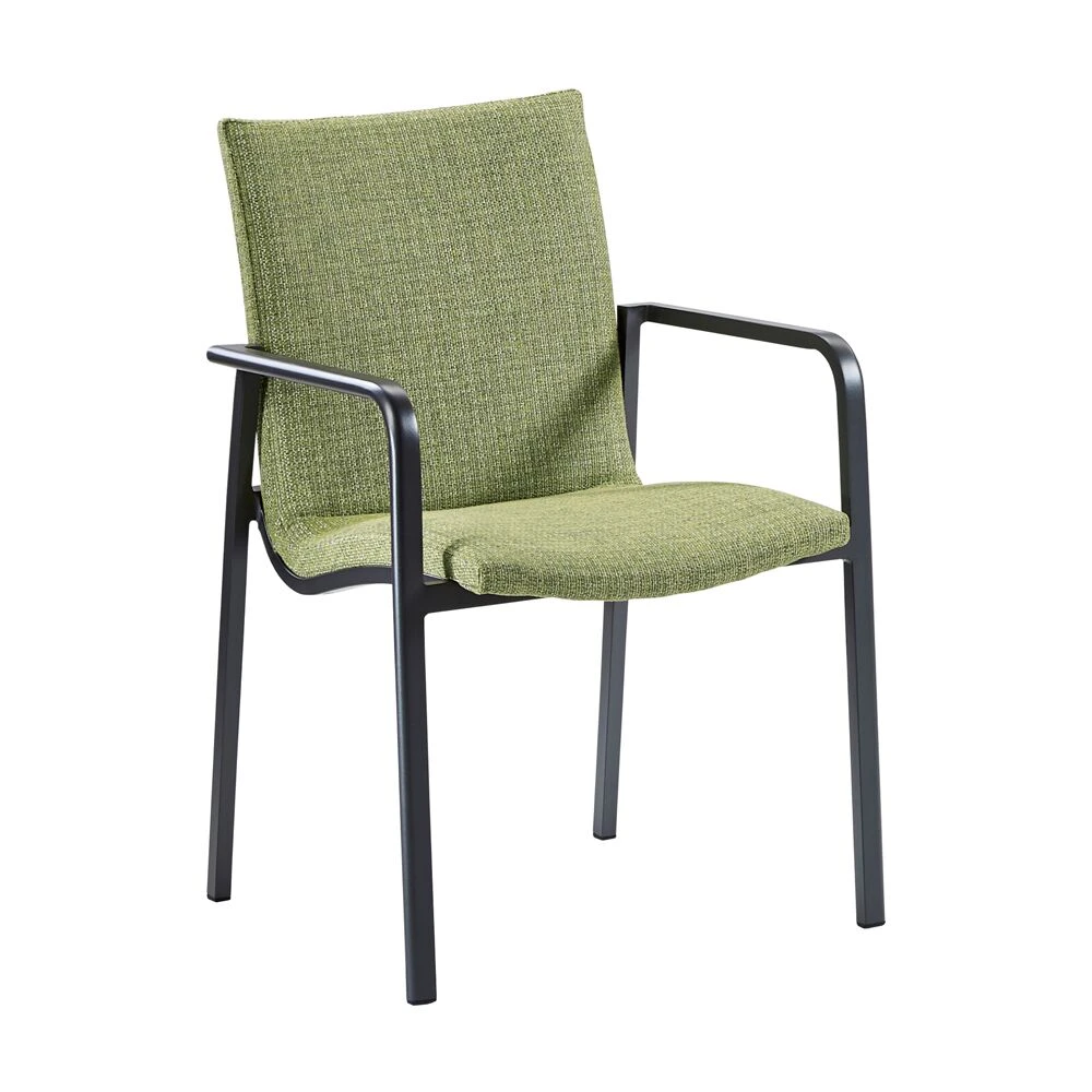 Schöne 4er Sitzgruppe Mit Outdoorstoff-Stühlen Und Teakholz - Ziman 8 Schöne 4er Sitzgruppe Mit Outdoorstoff-Stühlen Und Teakholz - Ziman – Bild 6