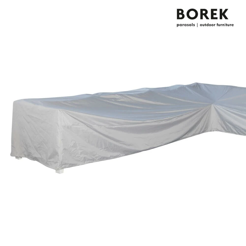 Schutzhülle Für Gartenmöbel Von Borek - Hell Grau - Synthetik - Möbelabdeckung 4 Schutzhülle Für Gartenmöbel Von Borek - Hell Grau - Synthetik - Möbelabdeckung – Bild 2