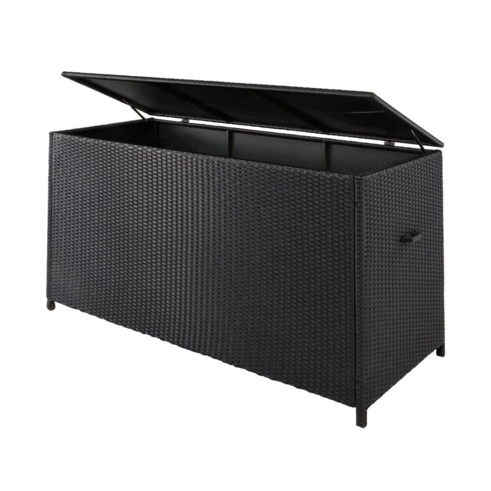Schwarze Kissentruhe Aus Polyrattan - Kissentruhe Calva 3 Schwarze Kissentruhe Aus Polyrattan - Kissentruhe Calva