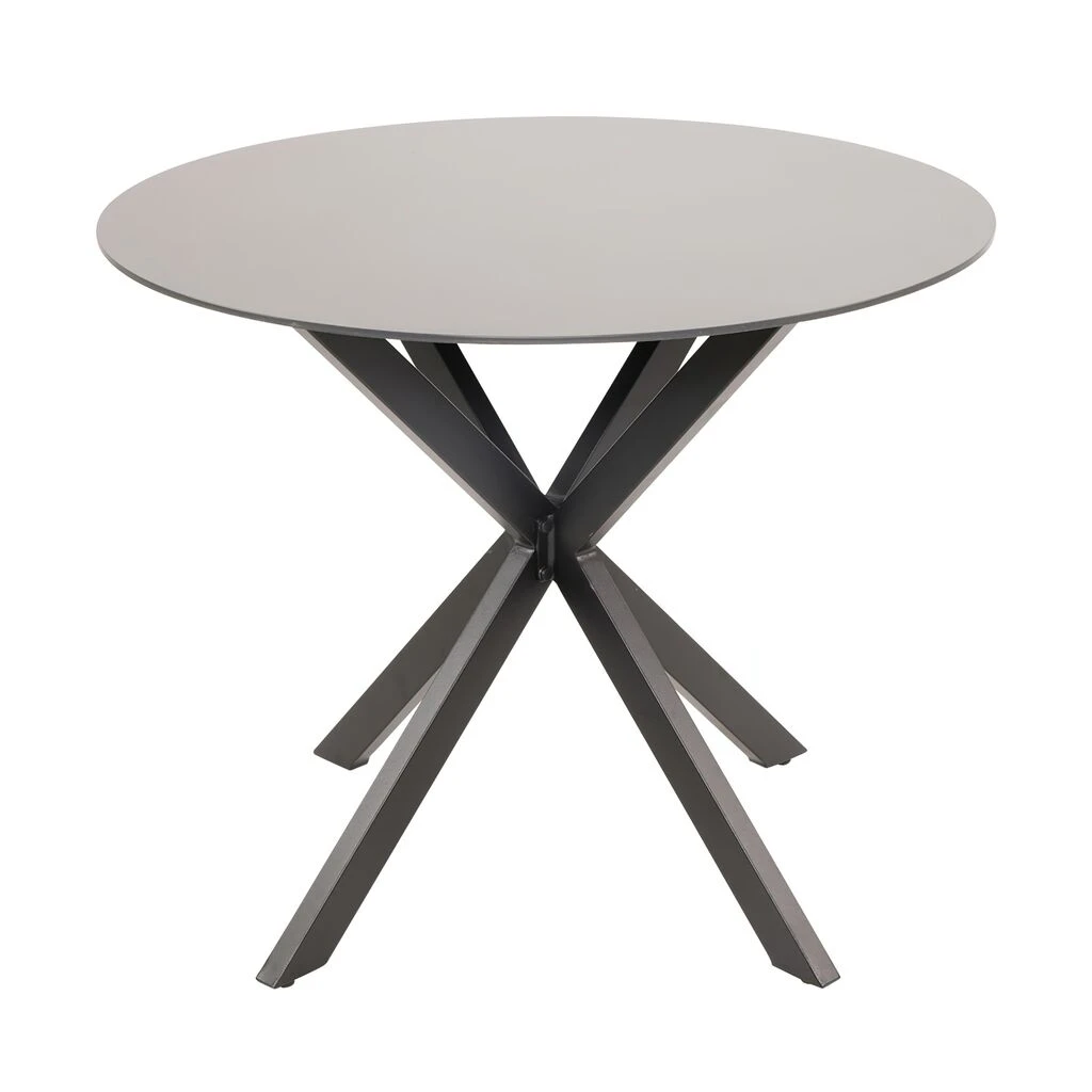 Schwarzer Aluminium Outdoor-Tisch 90cm Mit Glasplatte - Silest 3 Schwarzer Aluminium Outdoor-Tisch 90cm Mit Glasplatte - Silest