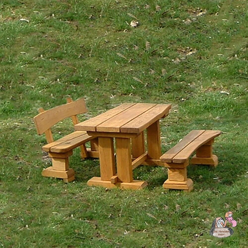 Sitzgruppe Aus Holz Für Kinder - Gartentisch Und Bänke - Sitzgarnitur Little Lancelot 3 Sitzgruppe Aus Holz Für Kinder - Gartentisch Und Bänke - Sitzgarnitur Little Lancelot