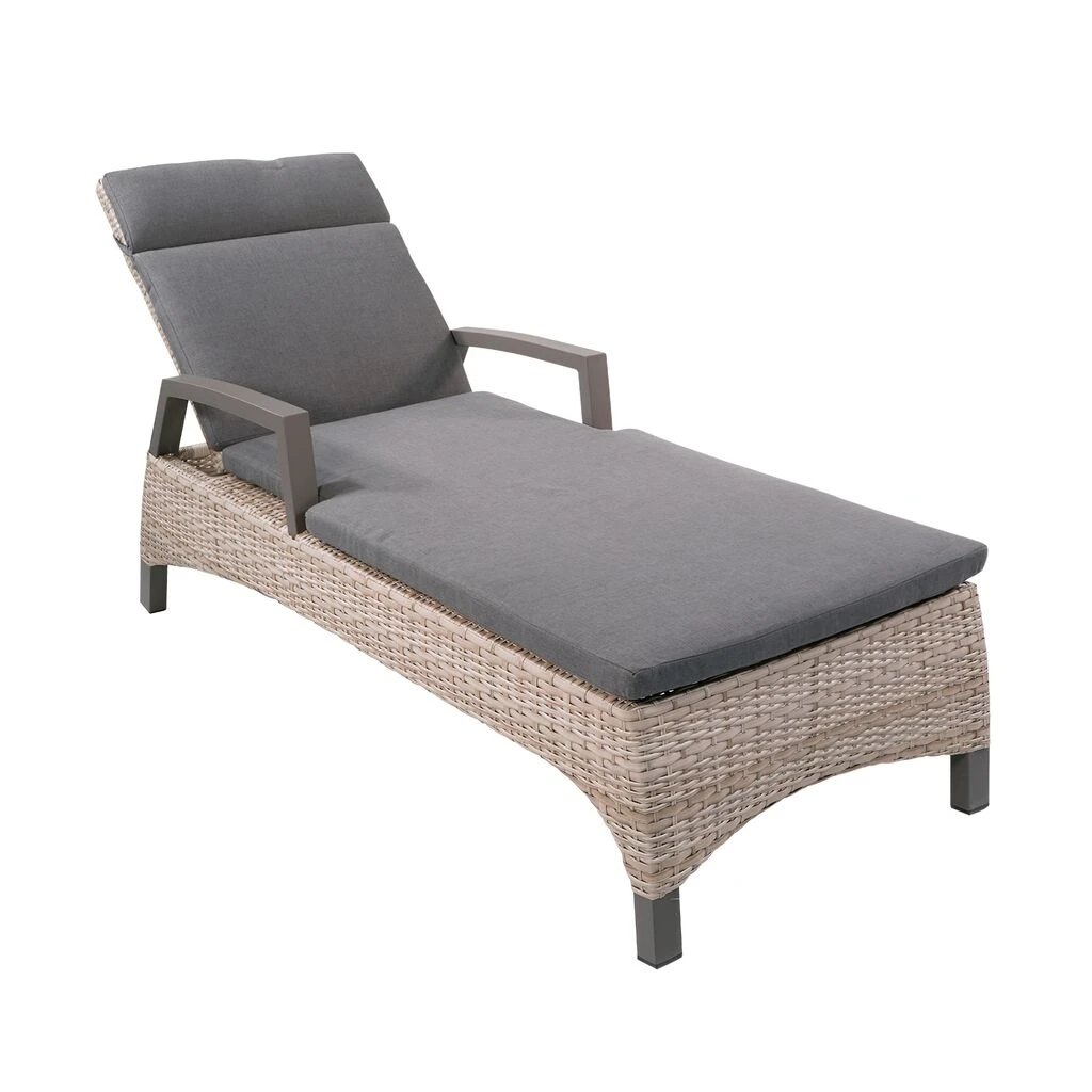 Sonnenliege Aus Polyrattan Mit Verstellbarer Lehne Und Auflage - Liege Phua 4 Sonnenliege Aus Polyrattan Mit Verstellbarer Lehne Und Auflage - Liege Phua – Bild 2