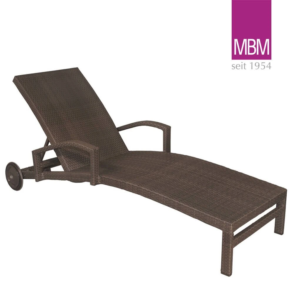 Sonnenliege Mit Rollen - MBM - Verstellbar - Alu & Polyrattan - Gartenliege Bellini 3 Sonnenliege Mit Rollen - MBM - Verstellbar - Alu & Polyrattan - Gartenliege Bellini
