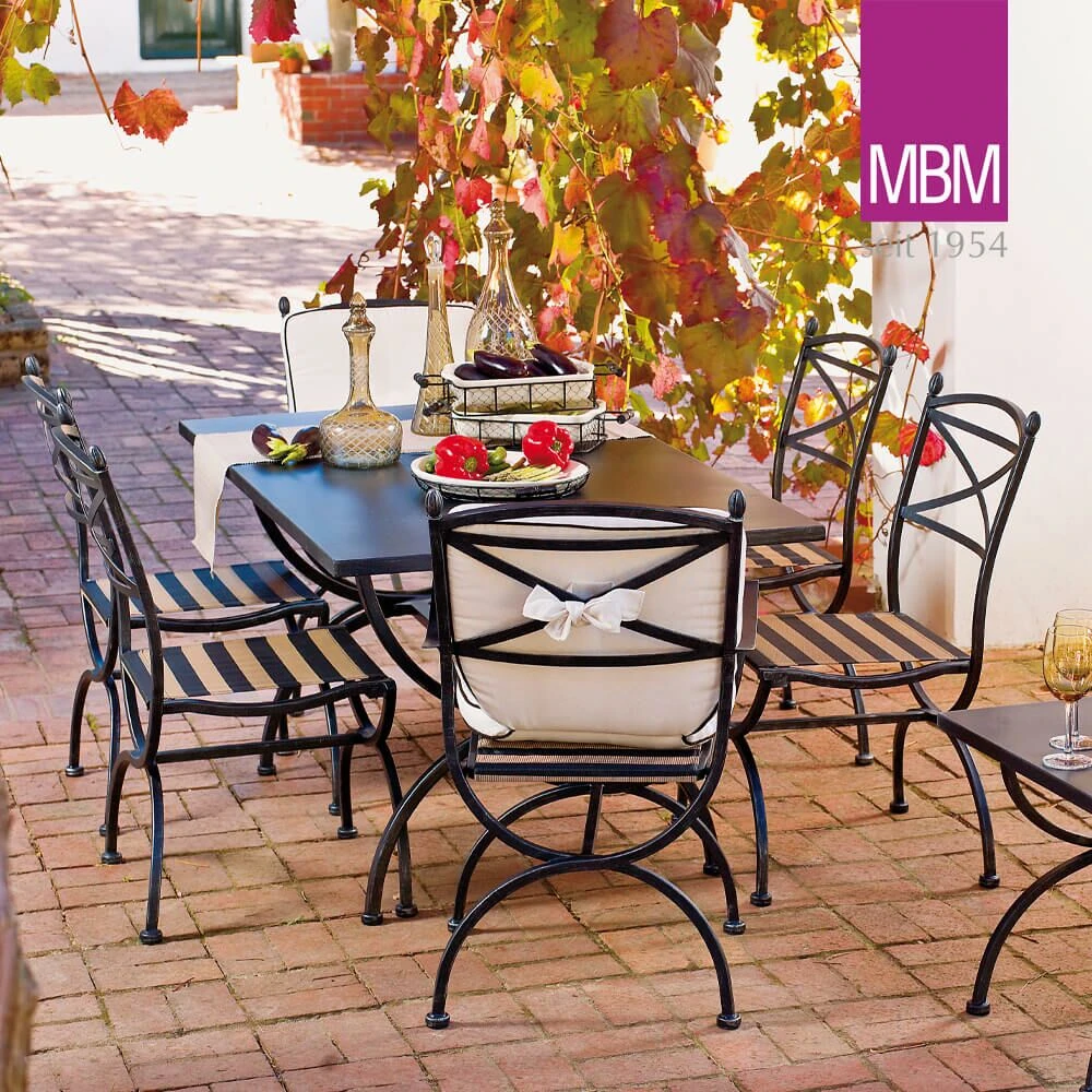 Stabiler Gartentisch Aus Schmiedeeisen - 160x90cm - MBM - Tisch Medici 5 Stabiler Gartentisch Aus Schmiedeeisen - 160x90cm - MBM - Tisch Medici – Bild 3