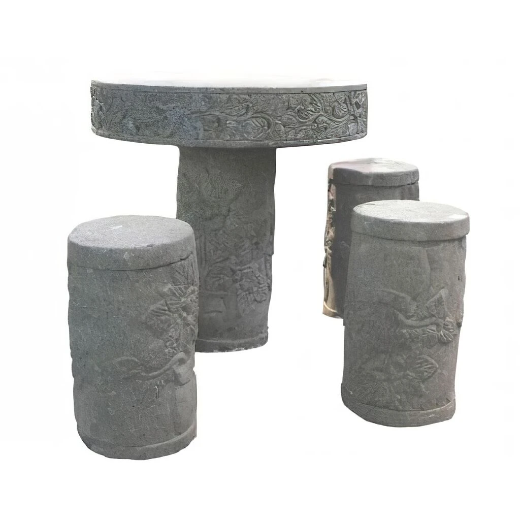 Stein Tisch Mit Hocker - Mensario 3 Stein Tisch Mit Hocker - Mensario