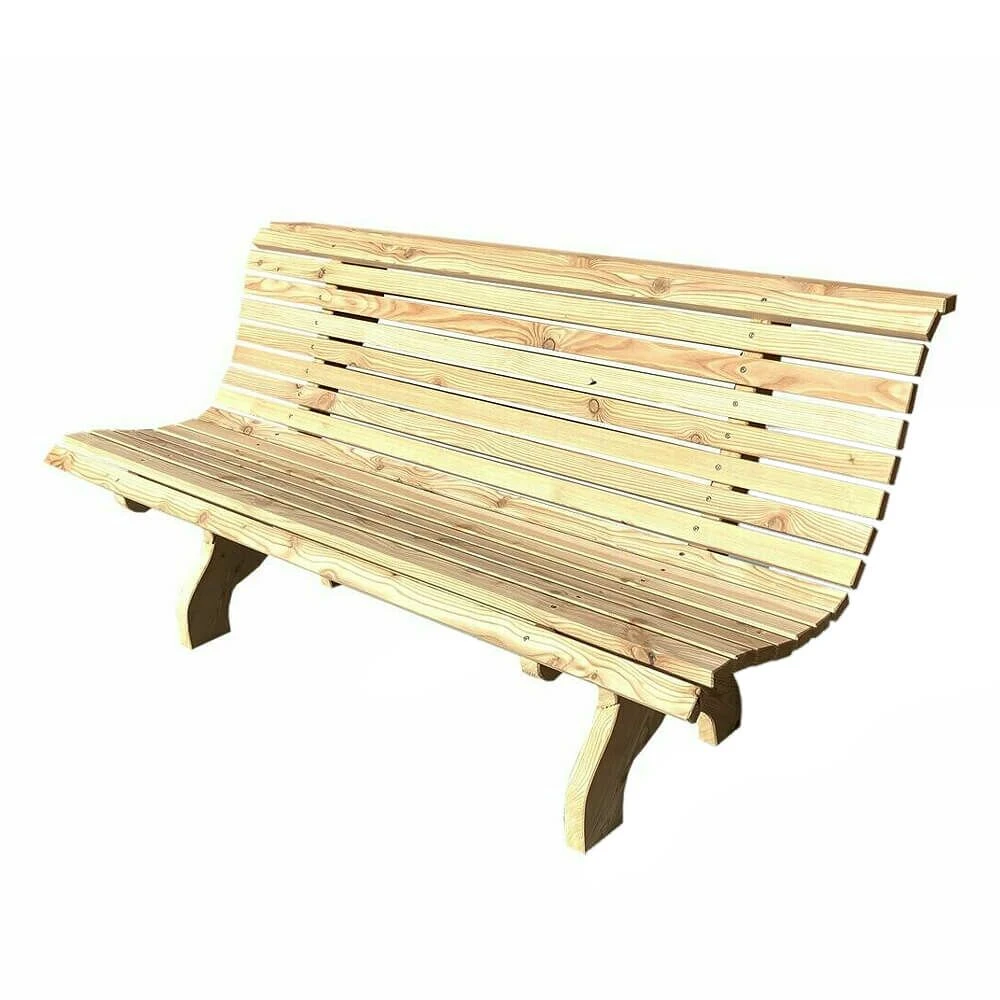 Stilvolle Gartenbank Aus Lärchenholz Mit Rückenlehne - Banca Solido 4 Stilvolle Gartenbank Aus Lärchenholz Mit Rückenlehne - Banca Solido – Bild 2