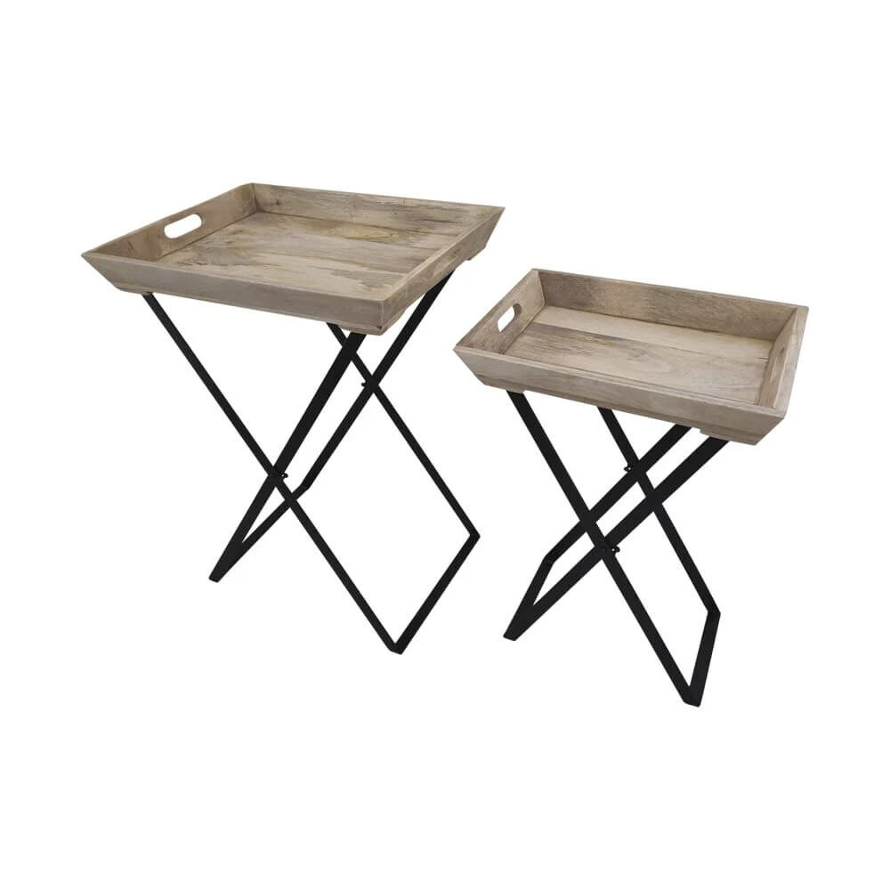 Tablettförmiger Beistelltisch Mit Mangoholz - Beistelltisch Fredo 4 Tablettförmiger Beistelltisch Mit Mangoholz - Beistelltisch Fredo – Bild 2