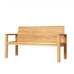 Teakholz Gartenbank Mit Rückenlehne - Modern - Lucy Gartenbank
