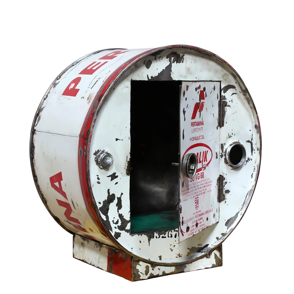 Upcycling Aufbewahrungs Schrank Aus Ölfässern - Schrank Liko 4 Upcycling Aufbewahrungs Schrank Aus Ölfässern - Schrank Liko – Bild 2